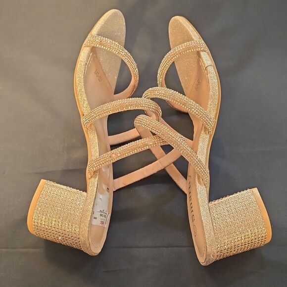 BRAND NEW SMARTY MULTI JEWEL STRAP WOMEN"S BLOCK HEEL SANDAL - Picture 13 of 15